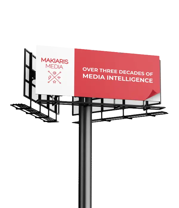 Makiaris Media billboard - over three decades of media strategy and analytics expertise